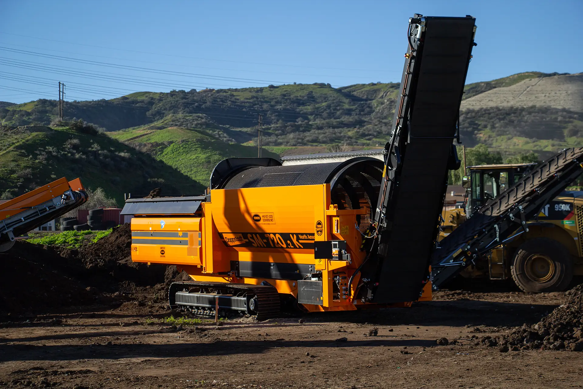 A Doppstadt 720 trommel screen takes a break from processing and separating material.