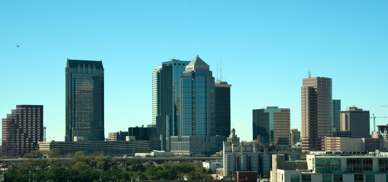 A skyline view of the city of Tampa, Florida.