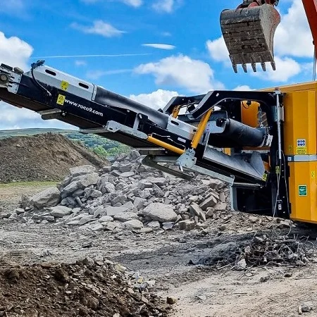 A crusher is ideal for processing recycled asphalt.